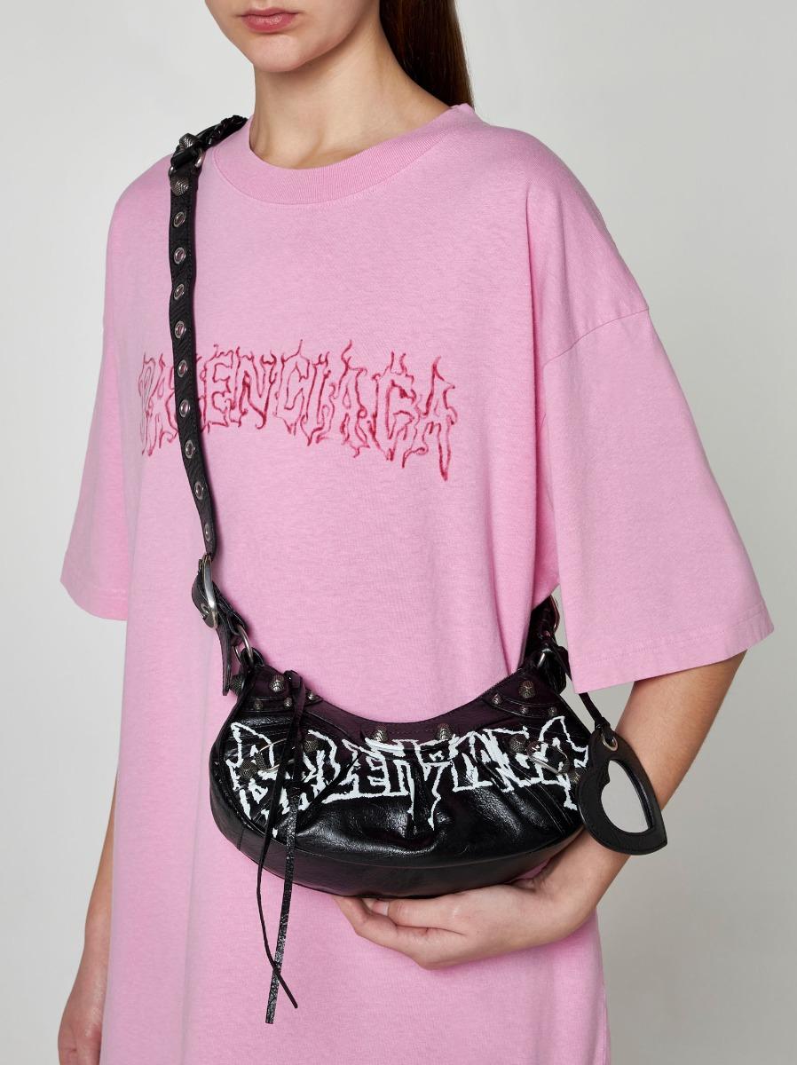 BALENCIAGA Borsa Le Cagole XS in pelle con logo Saldi Di Fabbrica