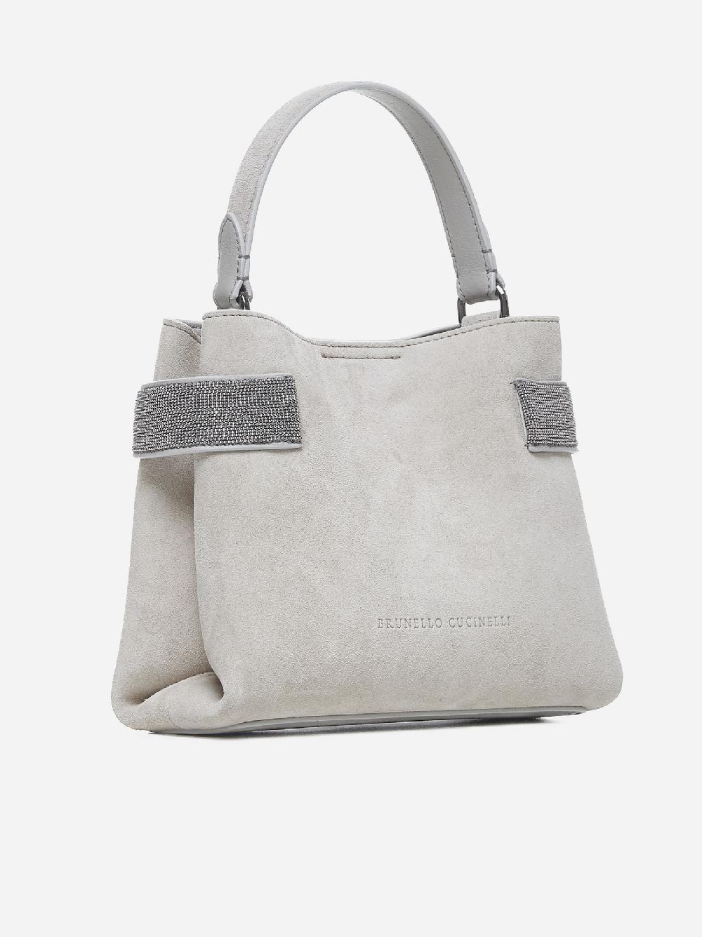 BRUNELLO CUCINELLI Borsa Essence piccola in suede In Linea