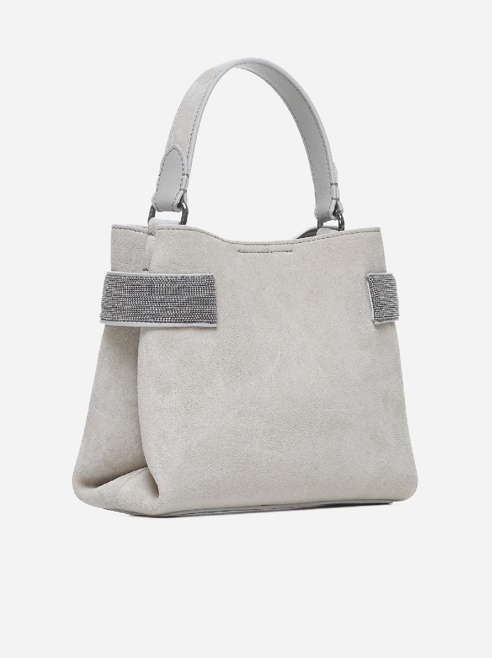 BRUNELLO CUCINELLI Borsa Essence piccola in suede In Linea