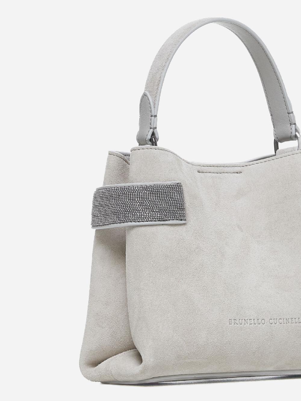 BRUNELLO CUCINELLI Borsa Essence piccola in suede In Linea