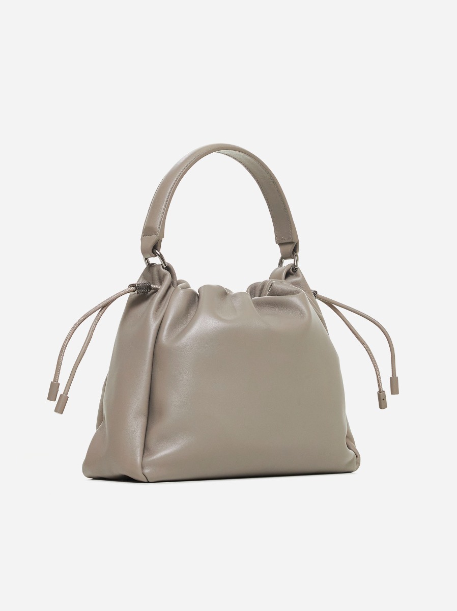 BRUNELLO CUCINELLI Borsa a secchiello piccola in pelle Negozi Online