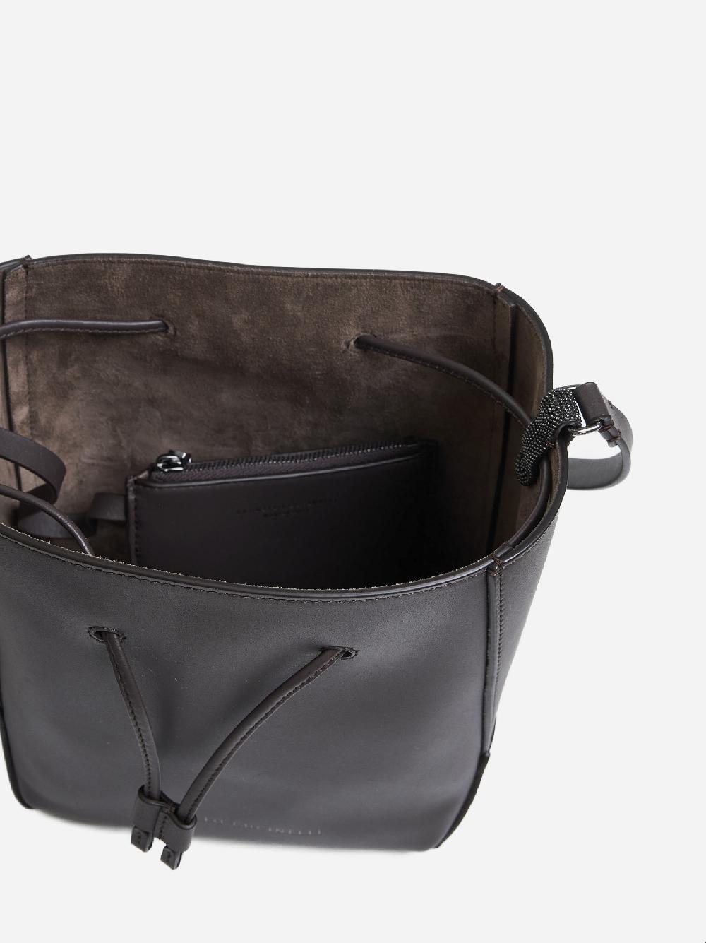 BRUNELLO CUCINELLI Borsa a secchiello piccola in pelle Shopping Online
