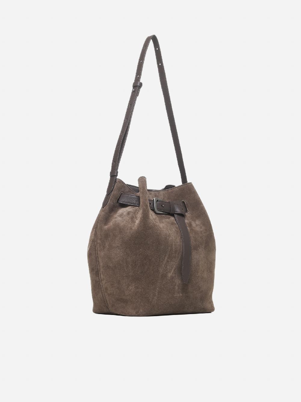 BRUNELLO CUCINELLI Borsa a secchiello in suede Prezzo Ridotto