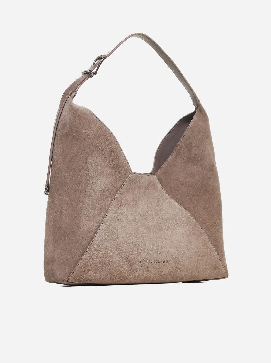 BRUNELLO CUCINELLI Borsa hobo in suede Convenienza