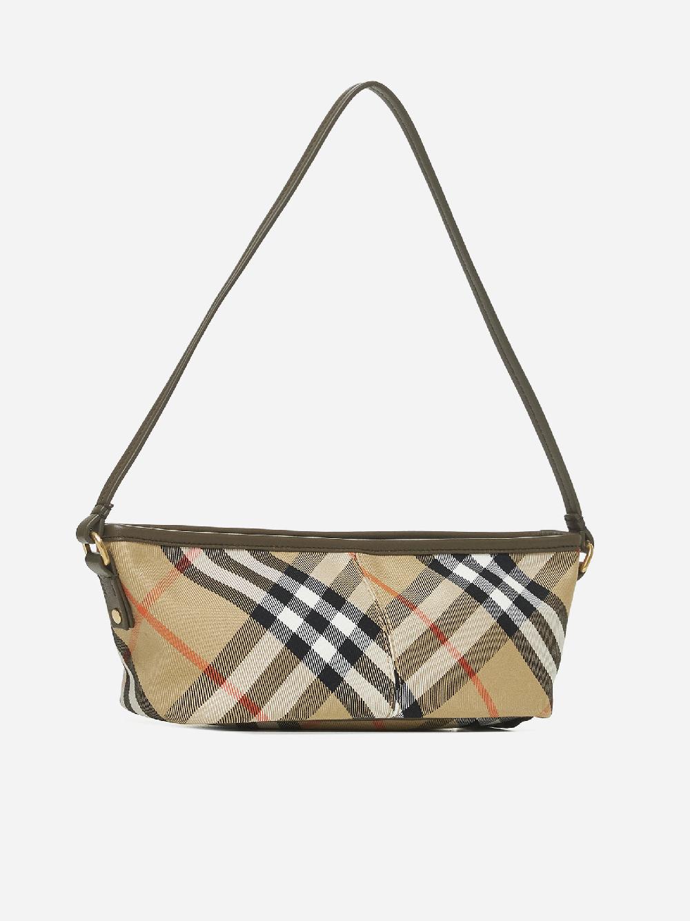 BURBERRY Borsa Baguette in tela check Online
