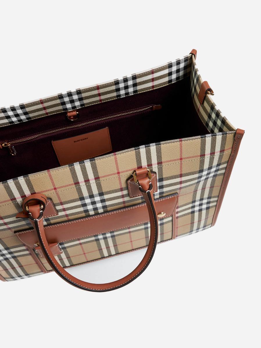 BURBERRY Tote Freya media beige Saldi