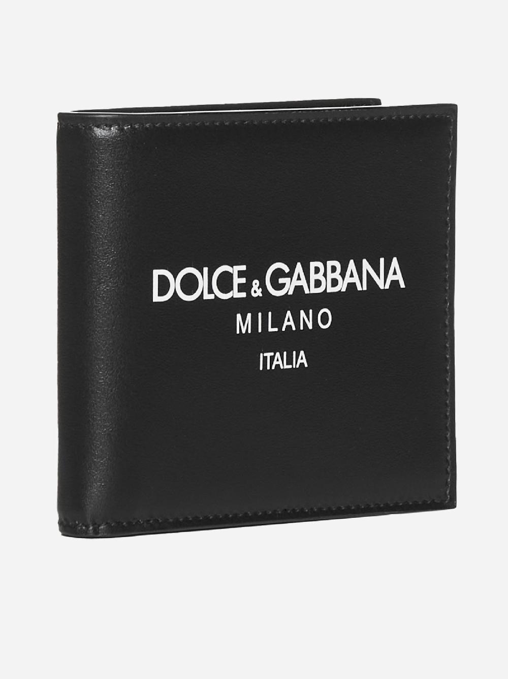 DOLCE & GABBANA Portafoglio in pelle con logo Nuovo