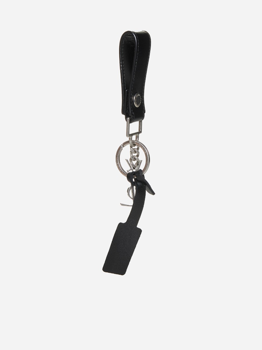 SAINT LAURENT Portachiavi in pelle con logo YSL Fino Al -60%
