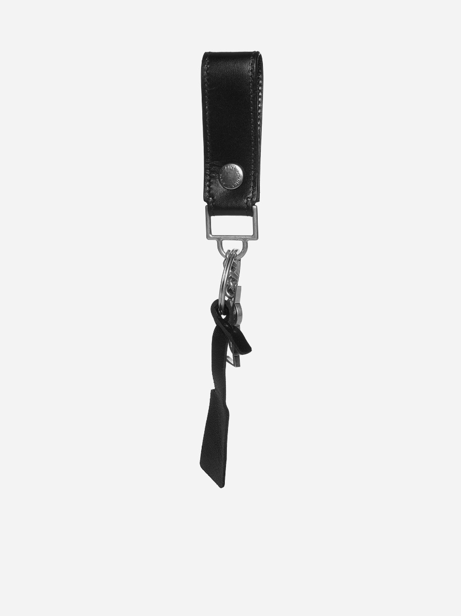 SAINT LAURENT Portachiavi in pelle con logo YSL Fino Al -60%