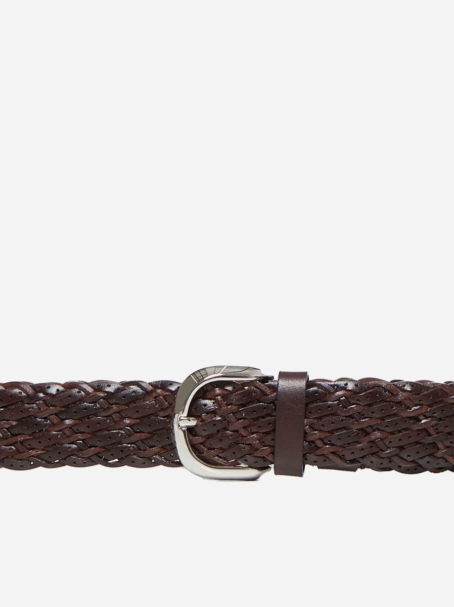 BRUNELLO CUCINELLI Cintura in pelle intrecciata Convenienza