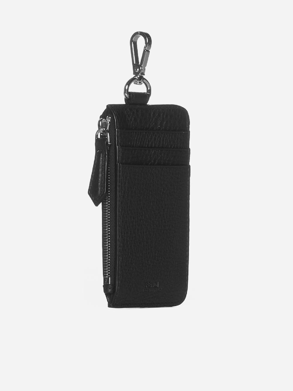 FENDI Portacarte in pelle con logo Offerta