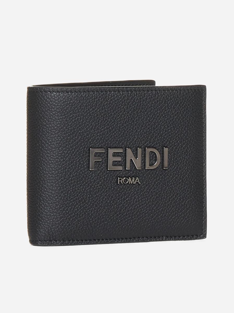 FENDI Portafoglio in pelle con logo In Linea