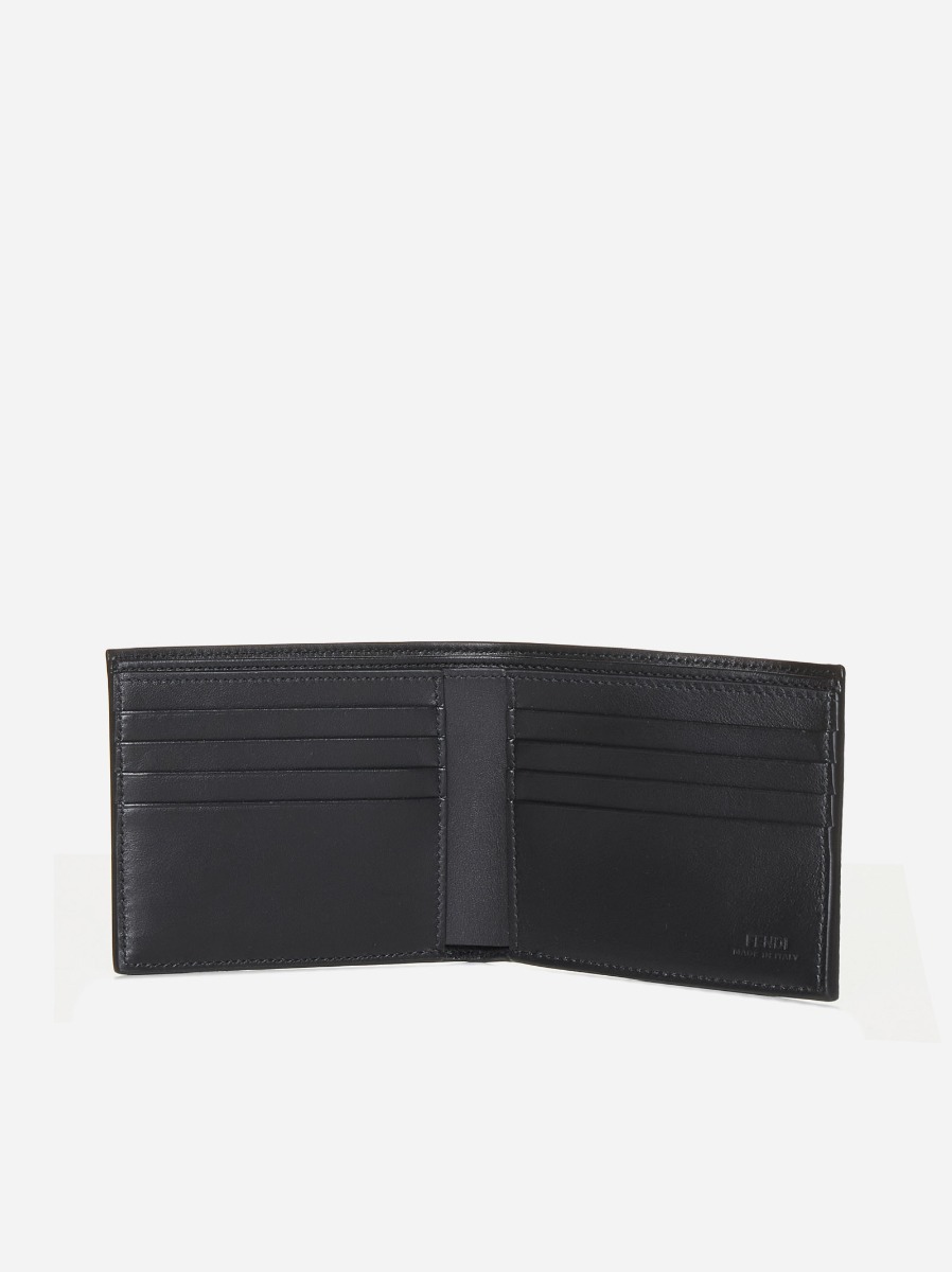 FENDI Portafoglio in pelle con logo In Linea