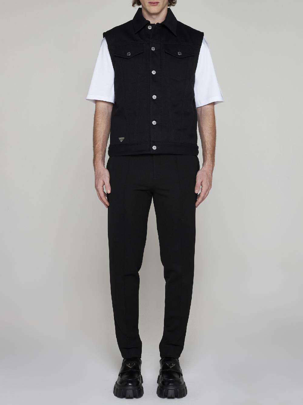 PRADA Gilet in denim Vendita