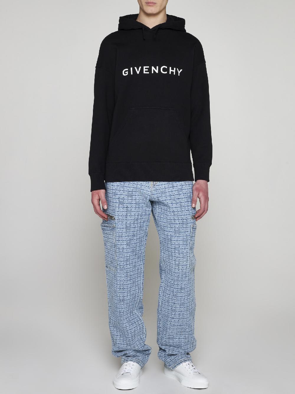 GIVENCHY Felpa in cotone con cappuccio e logo Spedizione Gratuita