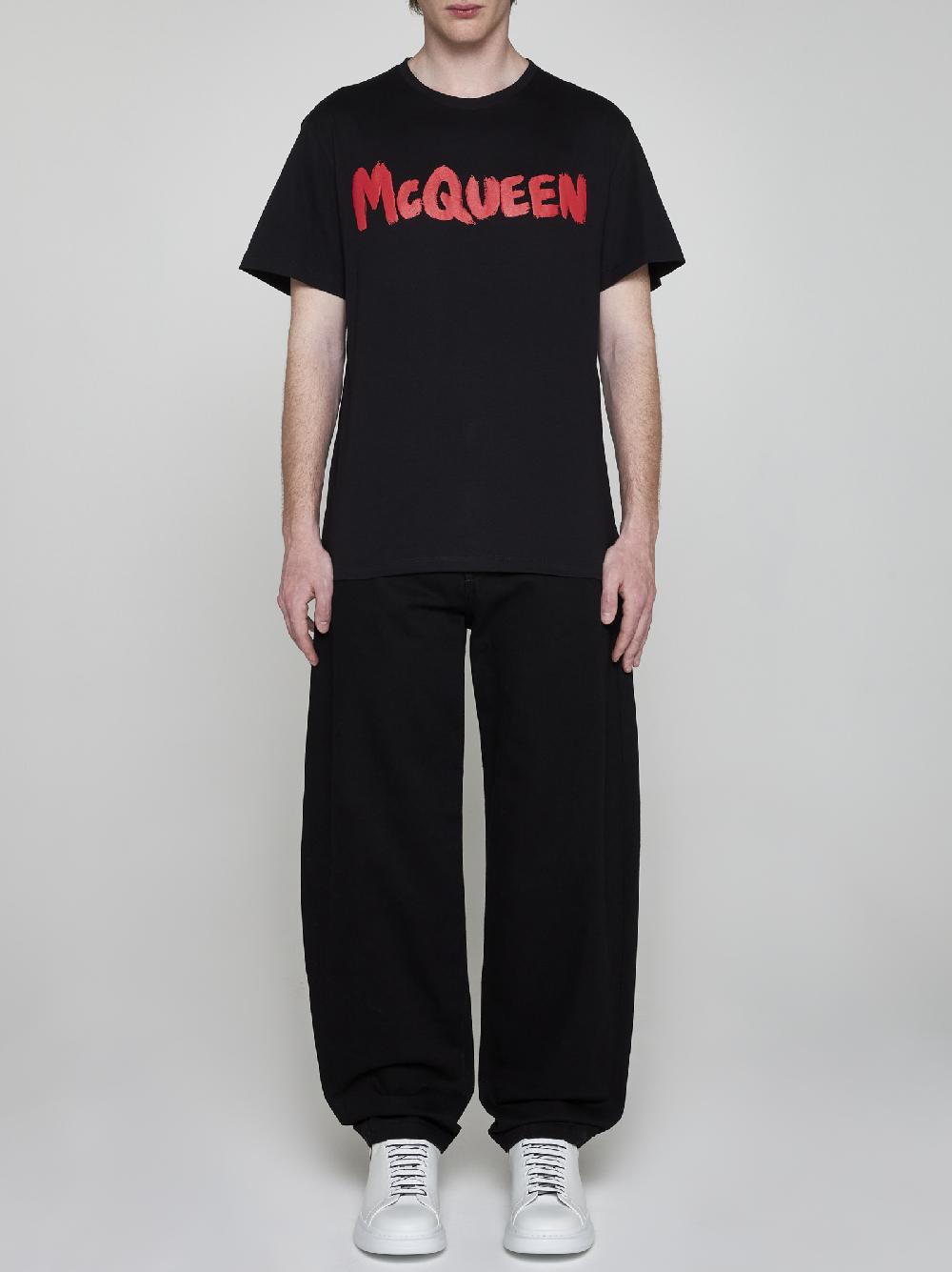ALEXANDER MCQUEEN T-shirt in cotone con logo Pezzi Unici