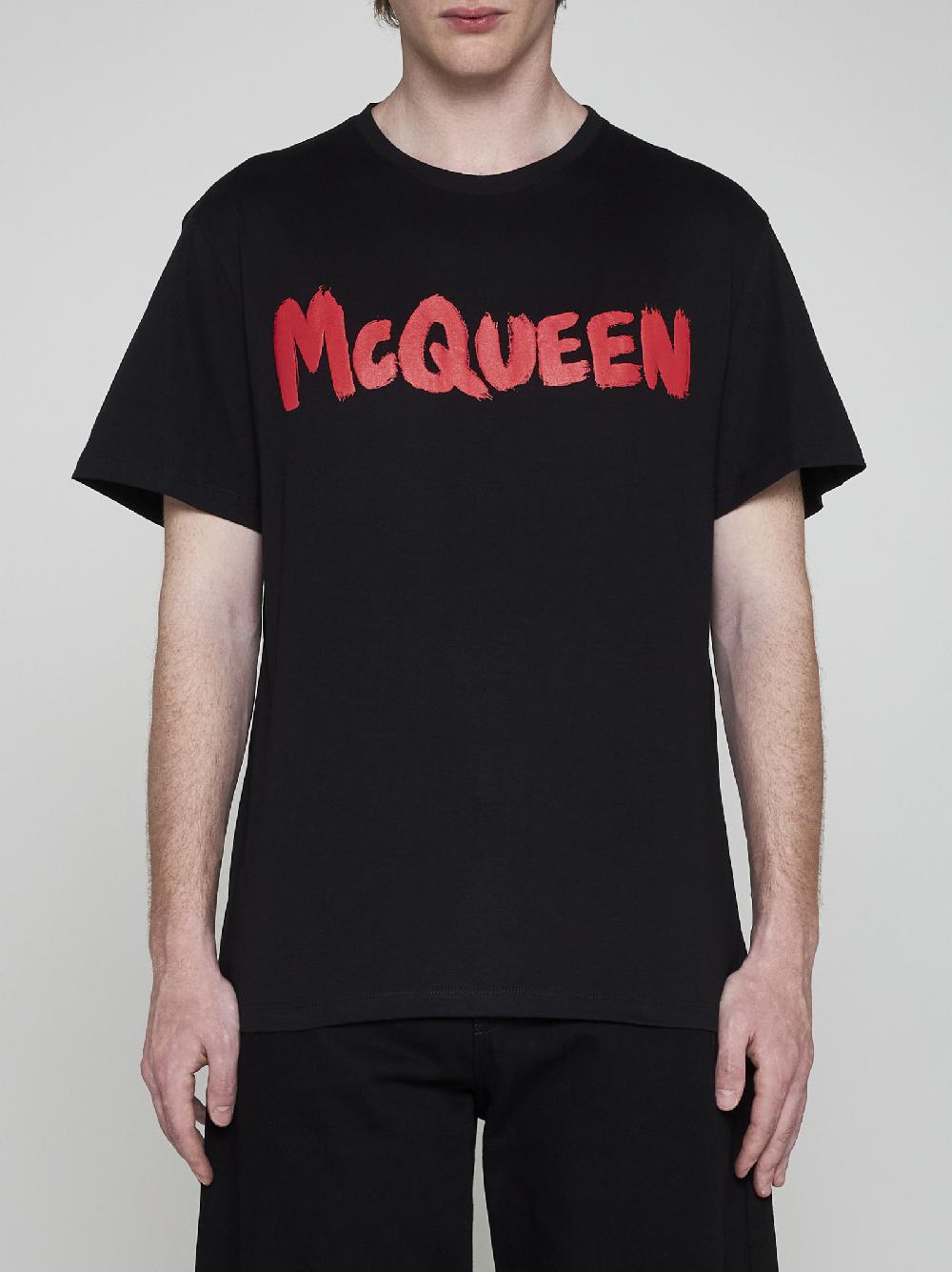 ALEXANDER MCQUEEN T-shirt in cotone con logo Pezzi Unici