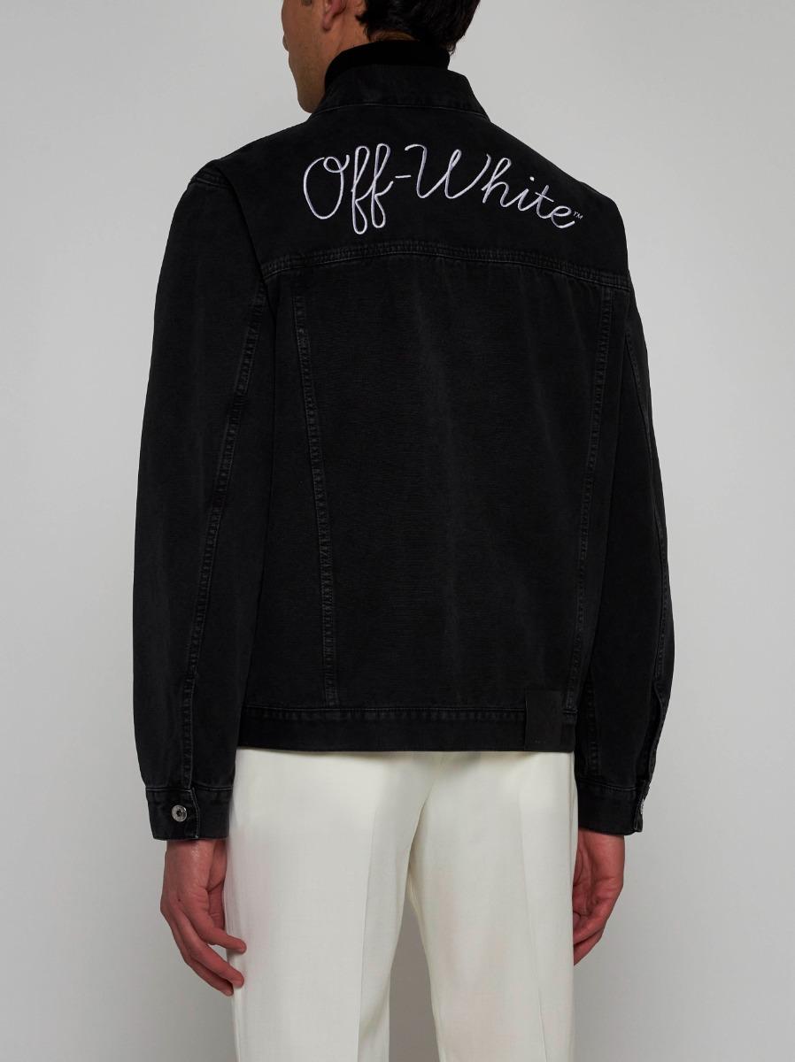 OFF WHITE Giacca in denim con logo Negozi Online