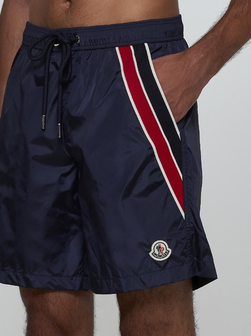 MONCLER Shorts da mare con logo Promozione Limitata