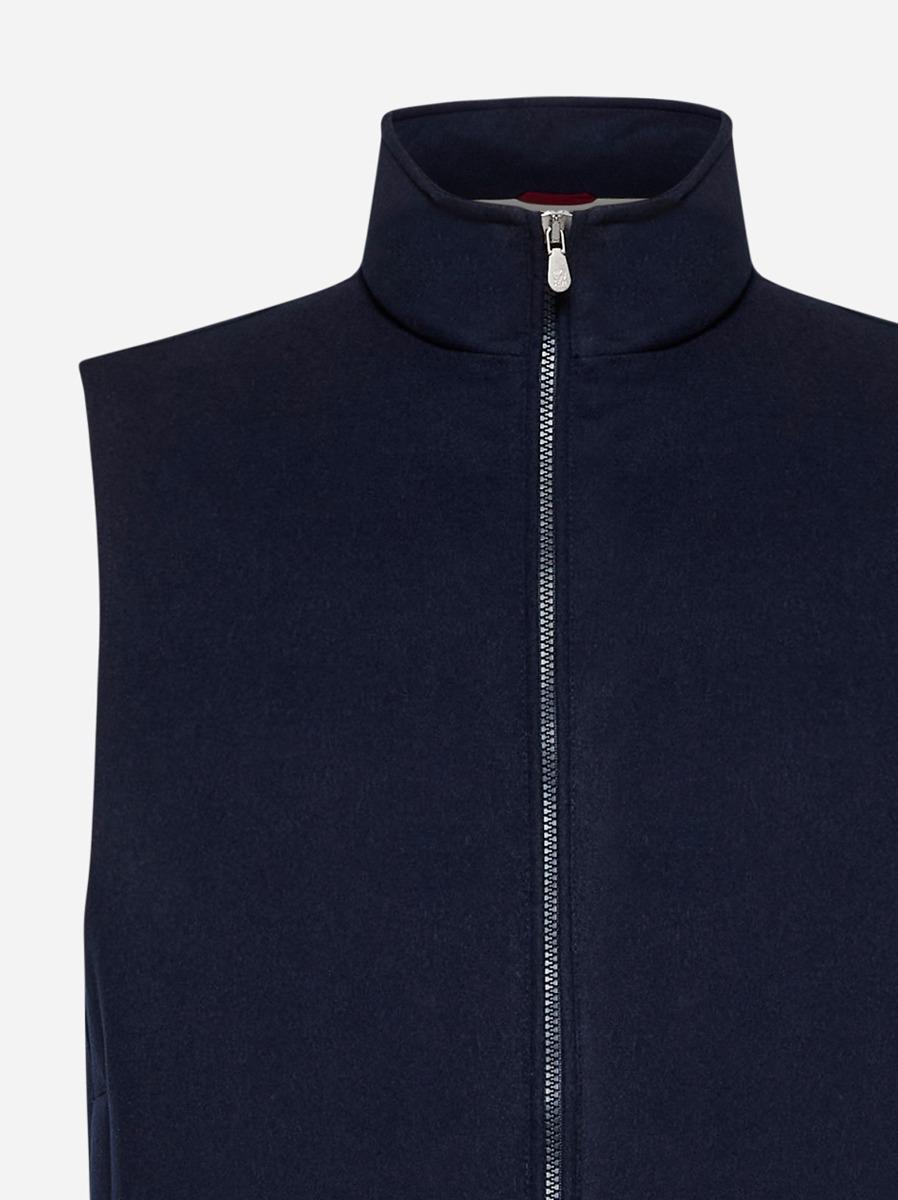 BRUNELLO CUCINELLI Gilet imbottito in flanella blu Novità