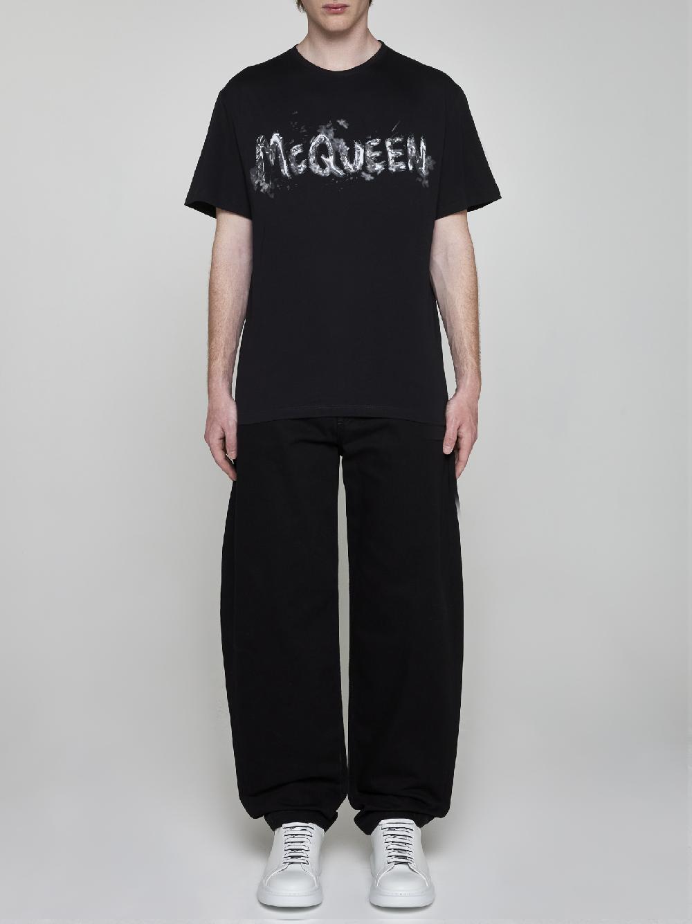 ALEXANDER MCQUEEN T-shirt in cotone con logo Online