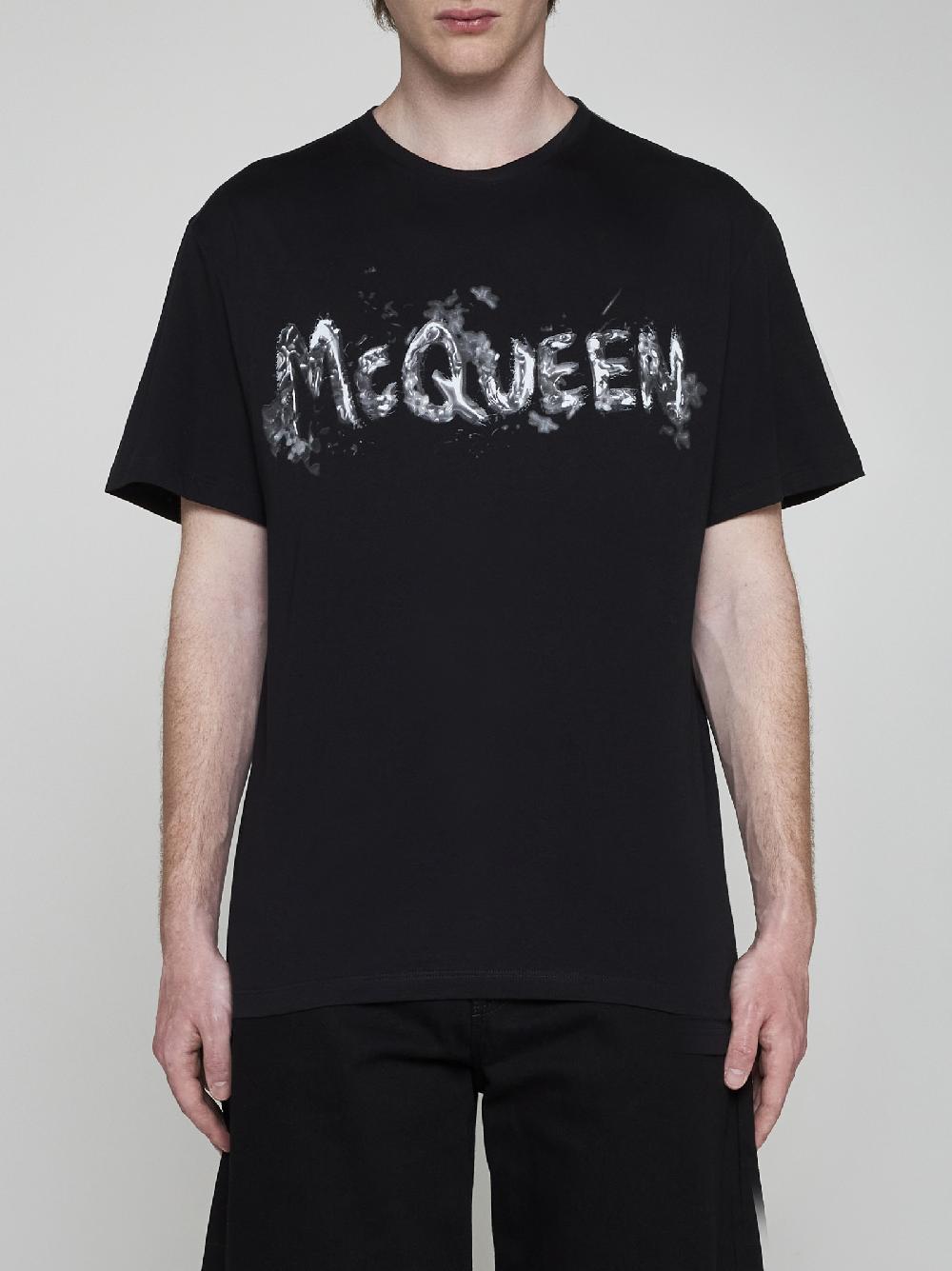ALEXANDER MCQUEEN T-shirt in cotone con logo Online
