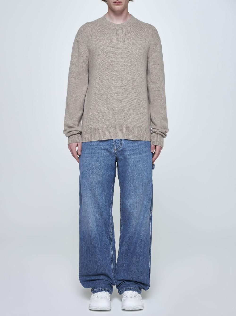 BOTTEGA VENETA Pull misto cashmere con toppe In Vendita