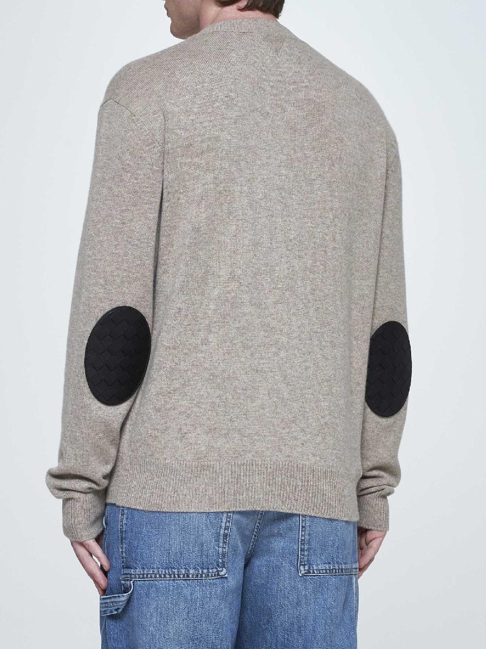 BOTTEGA VENETA Pull misto cashmere con toppe In Vendita