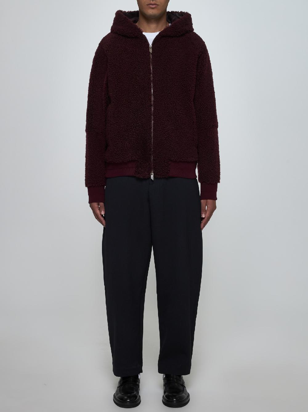 SALVATORE SANTORO Giacca reversibile in shearling e pelle Vendita Economica
