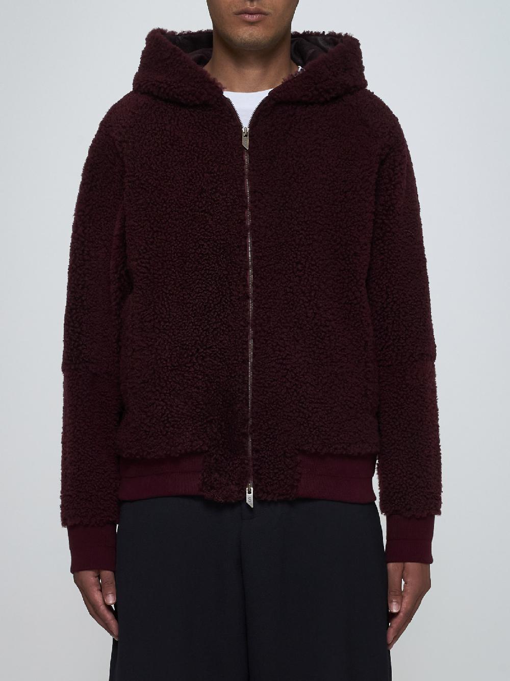 SALVATORE SANTORO Giacca reversibile in shearling e pelle Vendita Economica