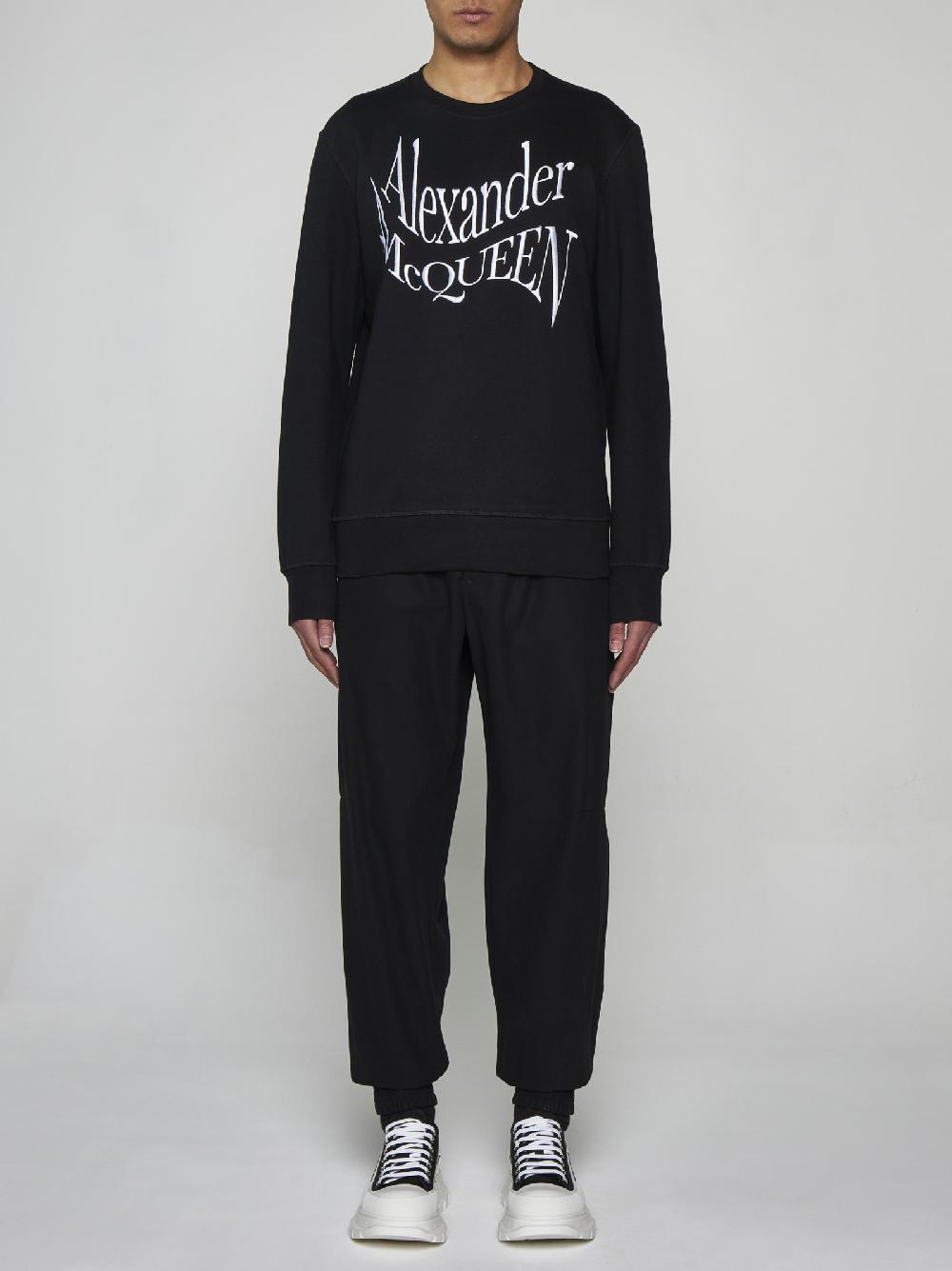 ALEXANDER MCQUEEN Pantaloni in cotone con zip I Più Venduti