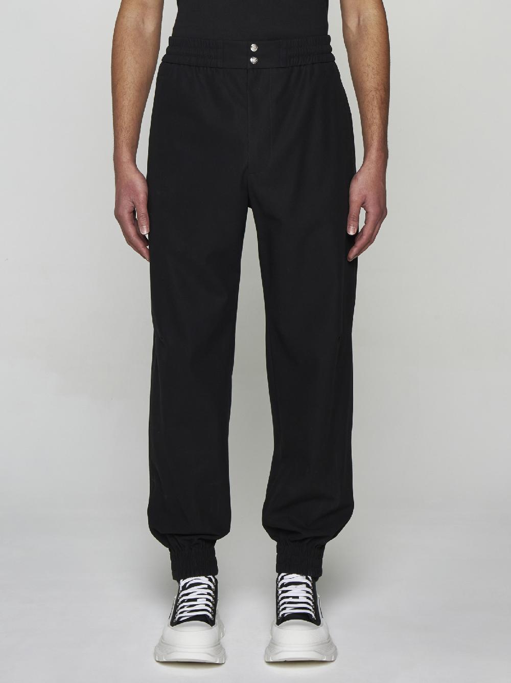 ALEXANDER MCQUEEN Pantaloni in cotone con zip I Più Venduti