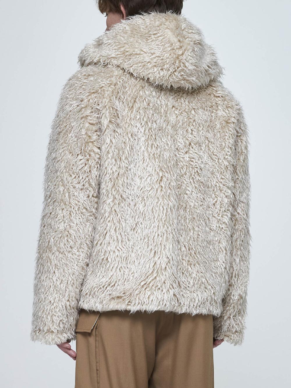 MARNI Giacca teddy in faux fur In Linea