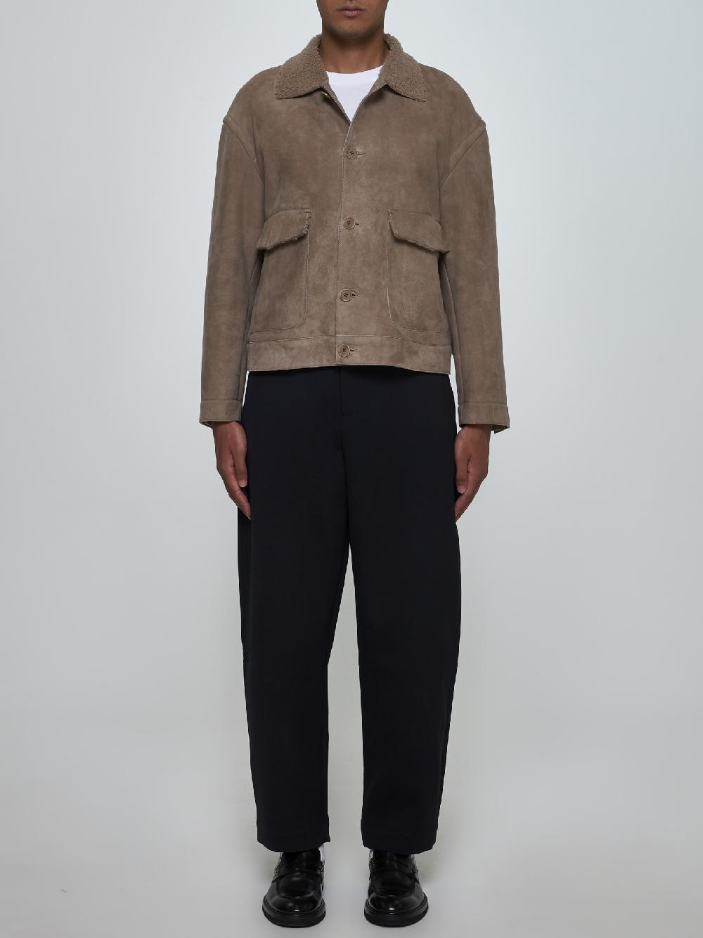 SALVATORE SANTORO Giacca in suede e shearling Qualità