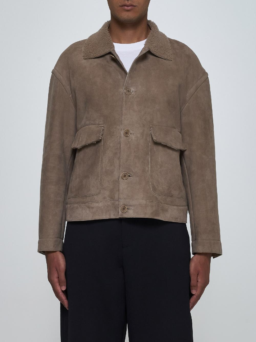 SALVATORE SANTORO Giacca in suede e shearling Qualità