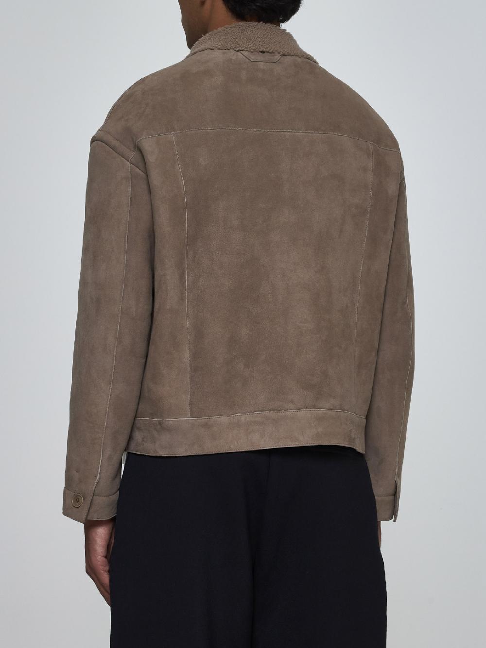 SALVATORE SANTORO Giacca in suede e shearling Qualità