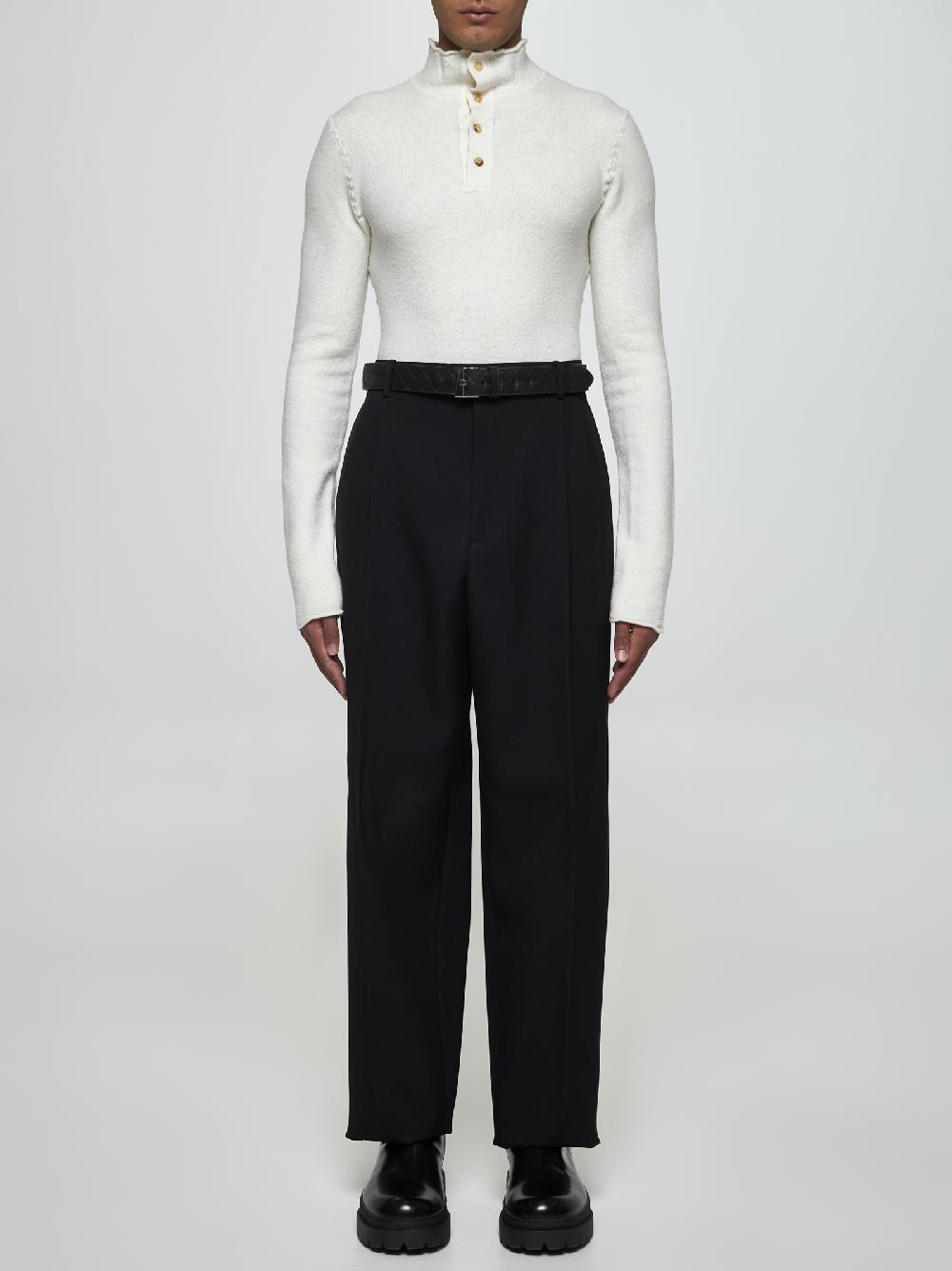 BOTTEGA VENETA Pantaloni in twill di lana Spedizione Gratuita