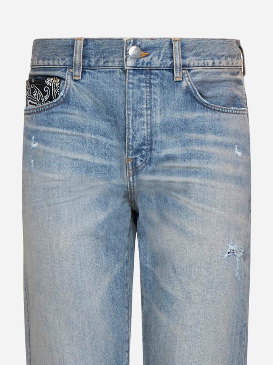 AMIRI Jeans Bandana Repair Straight azzurro Qualità Garantita