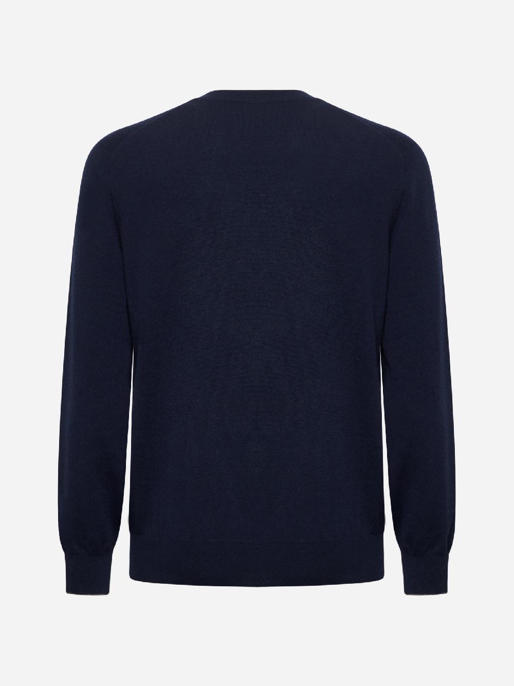 BRUNELLO CUCINELLI Maglia girocollo in cashmere blu Negozi Online