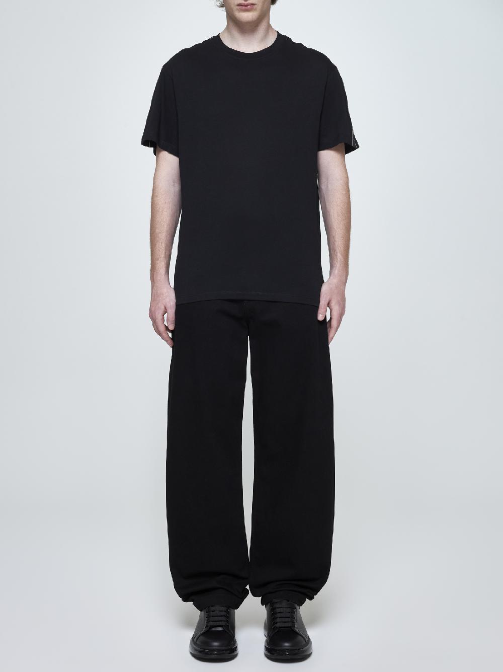 ALEXANDER MCQUEEN T-shirt in cotone con logo-tape Affare Del Giorno