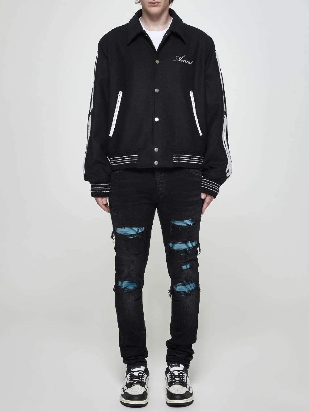 AMIRI Bomber Bones misto lana Prezzo Ridotto