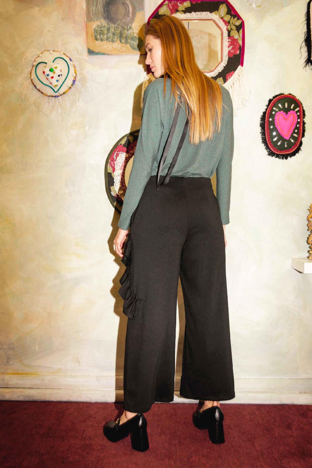 ROSÈ A POIS ZENITSU Pantalone con rouches Consegna Veloce