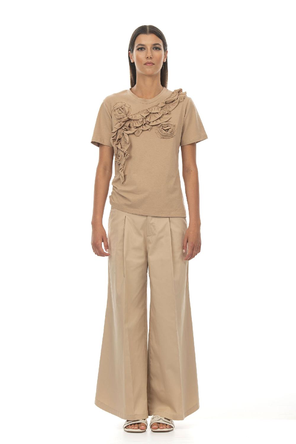 ROSÈ A POIS Jasmine T-shirt sabbia Economico