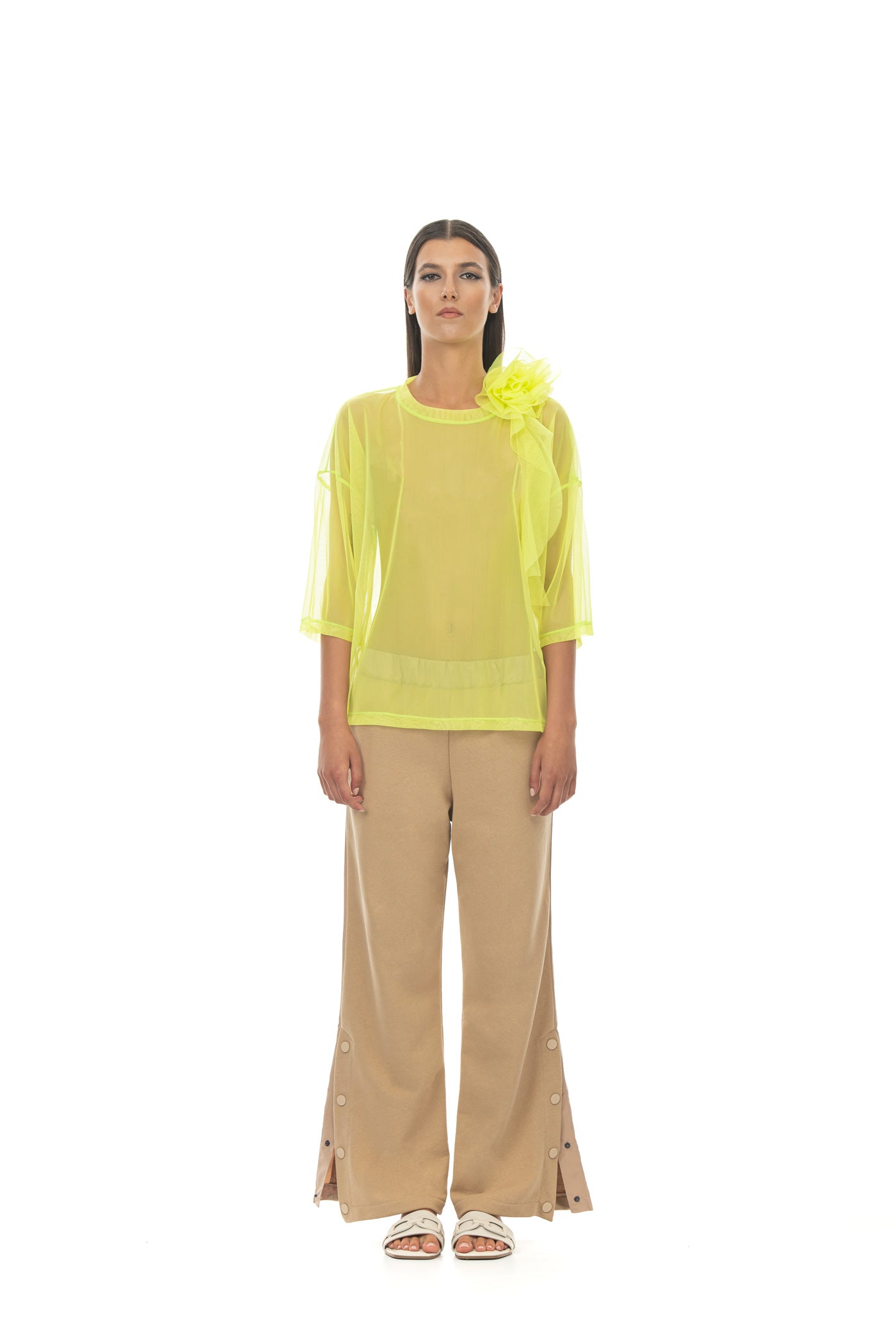 ROSÈ A POIS Pimpi T-shirt Lime Promozione Limitata