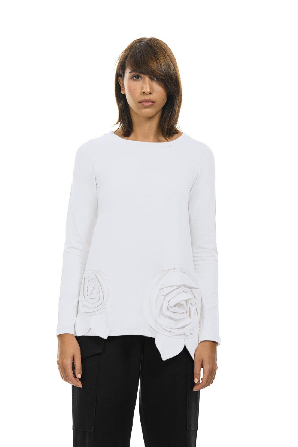 ROSÈ A POIS PIMPINELLA T-shirt con rose Shopping online