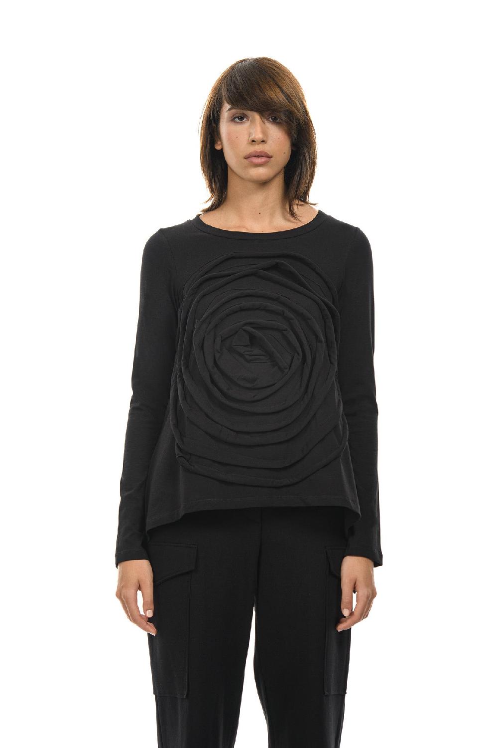 ROSÈ A POIS LEVANTE T-shirt con maxi rosa Offerta esclusiva