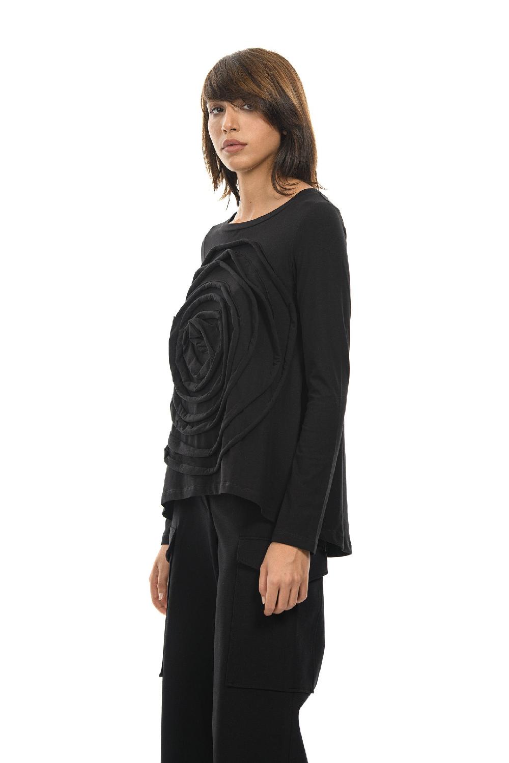 ROSÈ A POIS LEVANTE T-shirt con maxi rosa Offerta esclusiva