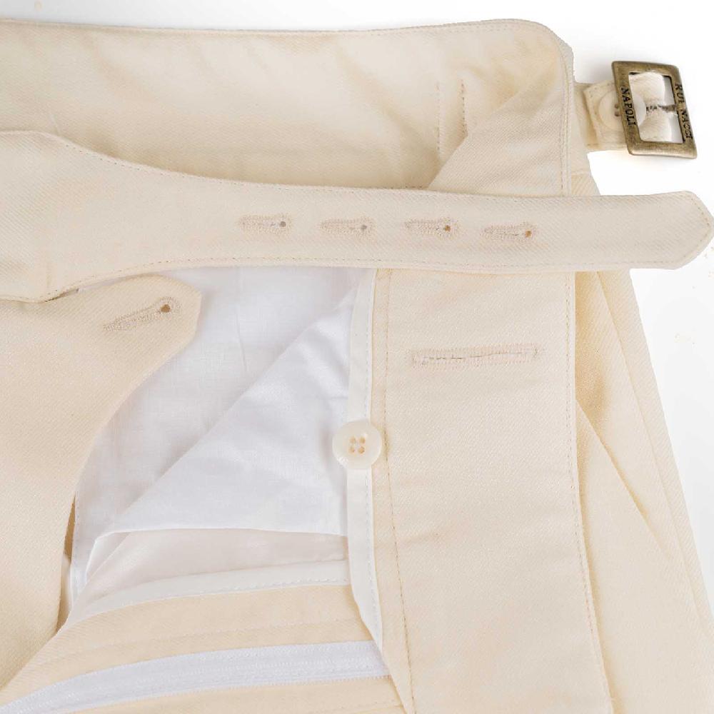 ﻿Rubinacci Vintage archive pantalone Manny in lana e cotone bianco Economico