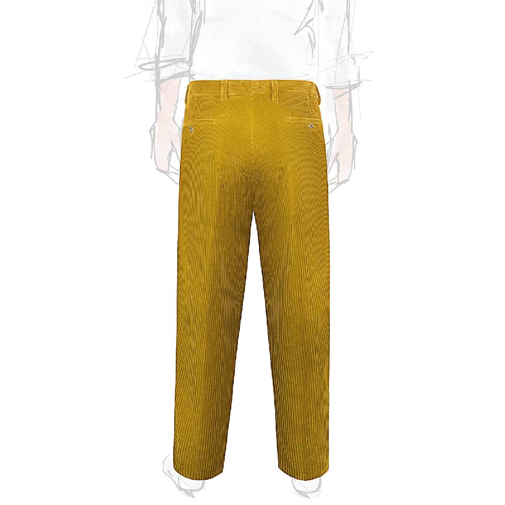 Rubinacci Vintage archive pantalone velluto a coste con pinces ocra Online