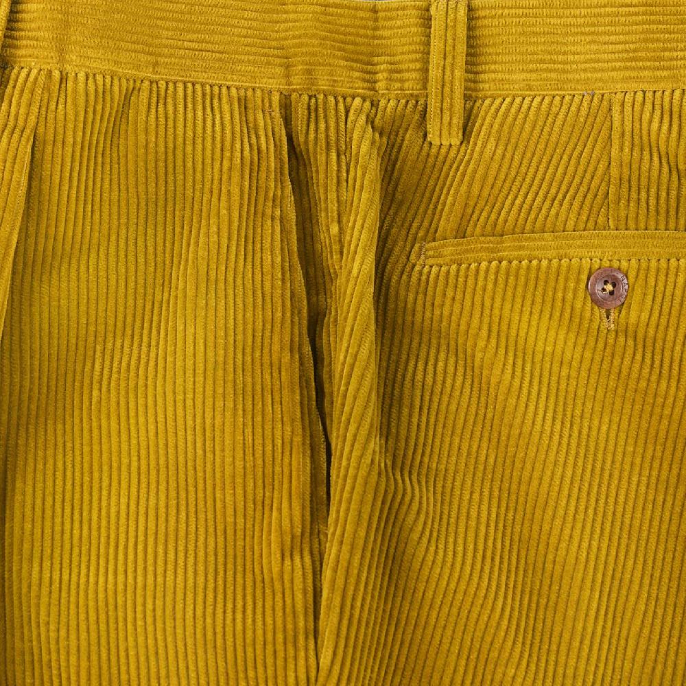 Rubinacci Vintage archive pantalone velluto a coste con pinces ocra Online